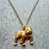 Bulldog Pendant | Gold Plate | Alden Arts