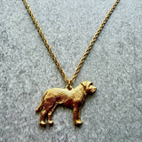 Bull Mastiff Pendant | Gold Plate | Alden Arts