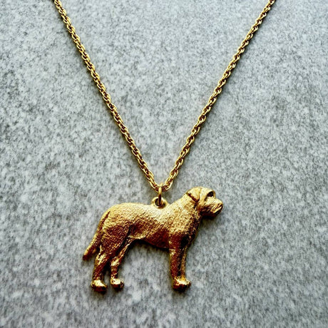 Bull Mastiff Pendant | Gold Plate | Alden Arts