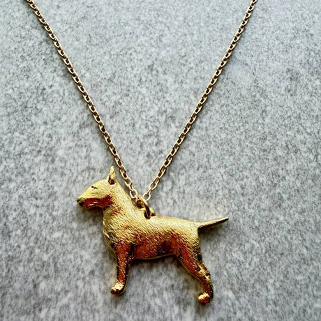 Bull Terrier Pendant | Gold Plate | Alden Arts
