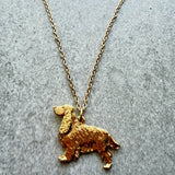 Cocker Spaniel Pendant | Gold Plate | Alden Arts