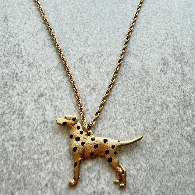 Dalmatian Pendant | Gold Plate | Alden Arts