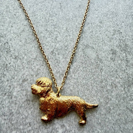 Dandie Dinmont Pendant | Gold Plate | Alden Arts
