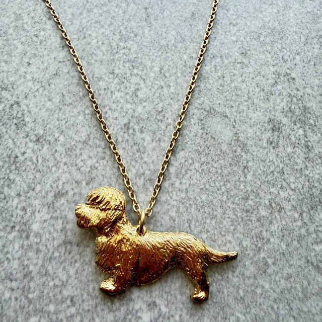 Dandie Dinmont Pendant | Gold Plate | Alden Arts