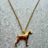 Dobermann Pendant | Gold Plate | Alden Arts
