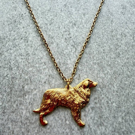 Estrela Mountain Dog Pendant | Gold Plate | Alden Arts