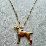 German Short Hair Pointer Pendant | Gold Plate | Alden Arts