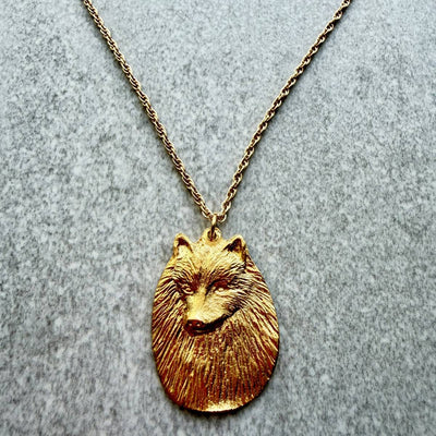 German Spitz Pendant | Gold Plate | Alden Arts