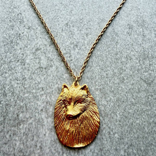 German Spitz Pendant | Gold Plate | Alden Arts