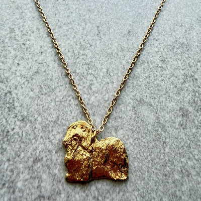 Havanese Pendant | Gold Plate | Alden Arts