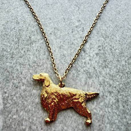 Irish Setter Pendant | Gold Plate | Alden Arts