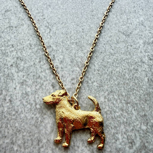Jack Russell Pendant | Gold Plate | Alden Arts