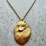 Keeshond Pendant | Gold Plate | Alden Arts