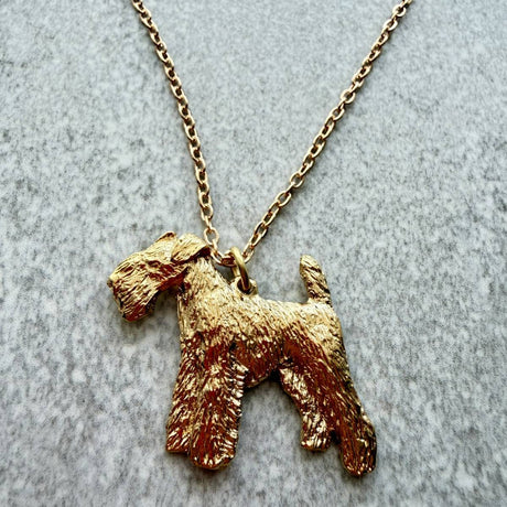 Lakeland Terrier Pendant | Gold Plate | Alden Arts