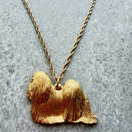 Lhasa Apso Pendant | Gold Plate | Alden Arts