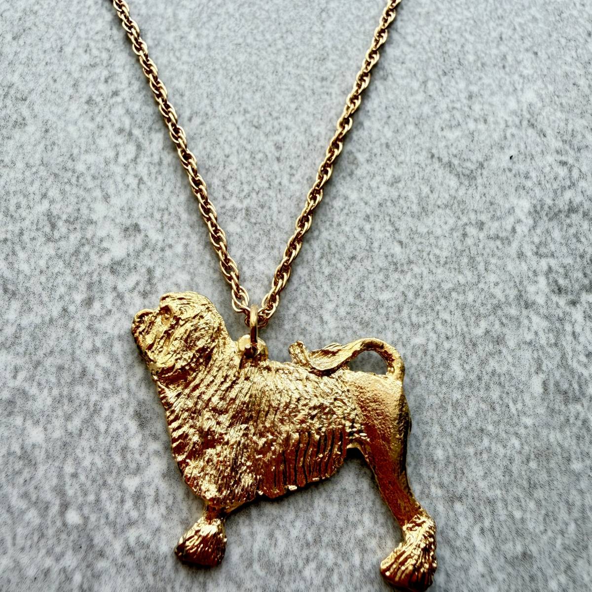 Lowchen Pendant | Gold Plate | Alden Arts