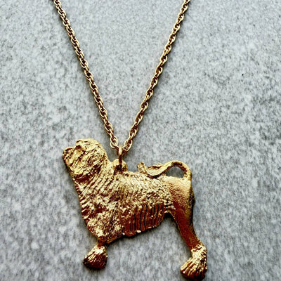 Lowchen Pendant | Gold Plate | Alden Arts