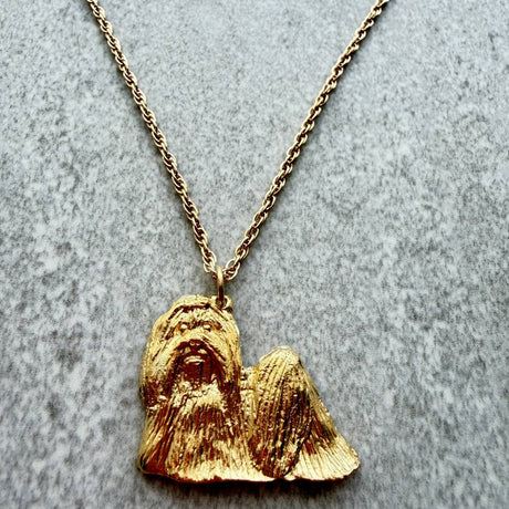 Maltese Pendant | Gold Plate | Alden Arts