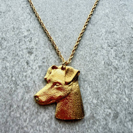 Manchester Terrier Pendant | Gold Plate | Alden Arts