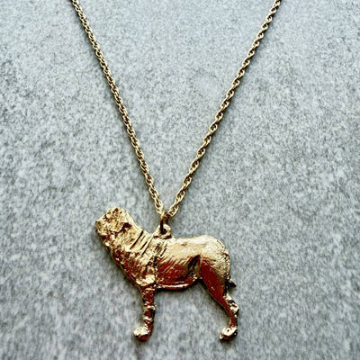 Neapolitan Mastiff Pendant | Gold Plate | Alden Arts