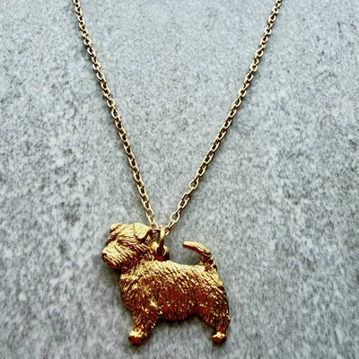 Norfolk Terrier Pendant | Gold Plate | Alden Arts