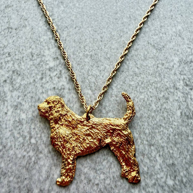 Otterhound Pendant | Gold Plate | Alden Arts