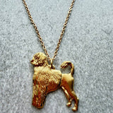 Portuguese Water Dog Pendant | Gold Plate | Alden Arts