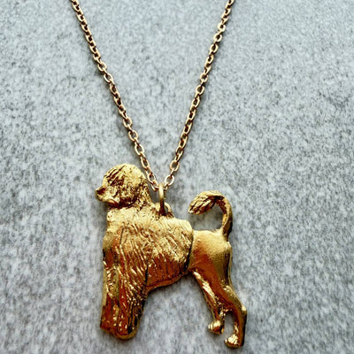 Portuguese Water Dog Pendant | Gold Plate | Alden Arts
