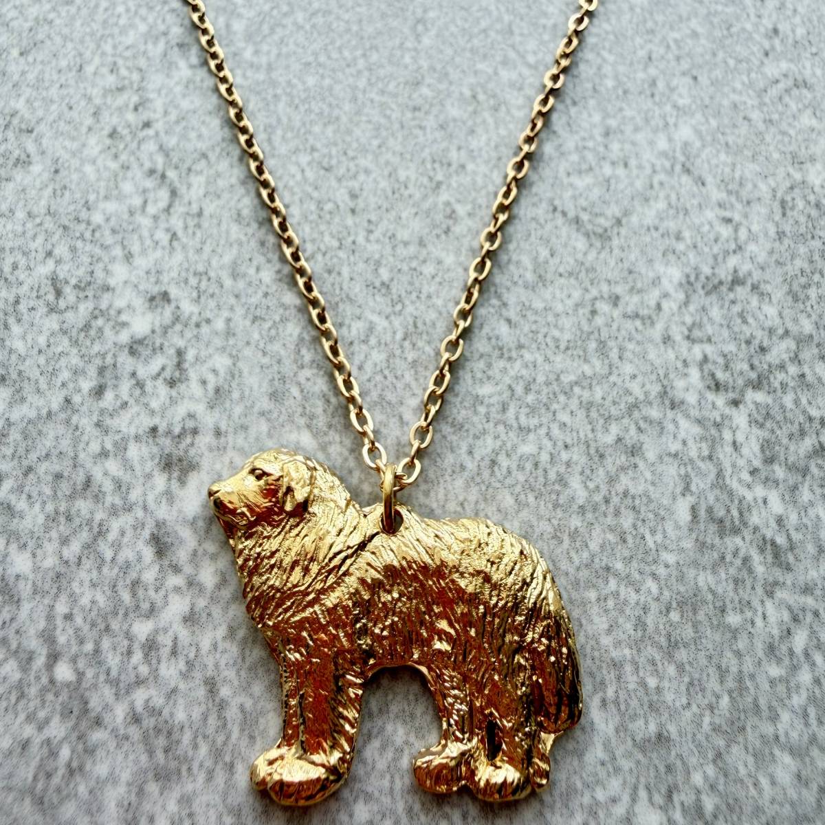 Pyrenean Mountain Dog Pendant | Gold Plate | Alden Arts