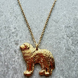 Pyrenean Mountain Dog Pendant | Gold Plate | Alden Arts