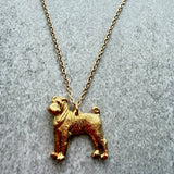 Shar Pei Pendant | Gold Plate | Alden Arts