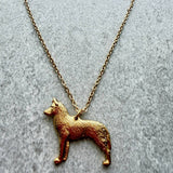 Siberian Husky Pendant | Gold Plate | Alden Arts