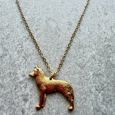 Siberian Husky Pendant | Gold Plate | Alden Arts