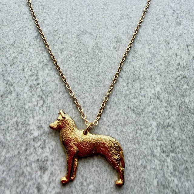 Siberian Husky Pendant | Gold Plate | Alden Arts