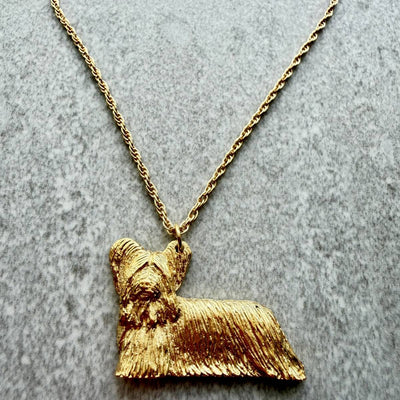 Skye Terrier Pendant | Gold Plate | Alden Arts