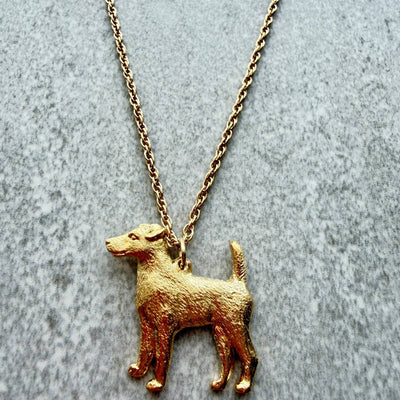 Smooth Fox Terrier Pendant | Gold Plate | Alden Arts
