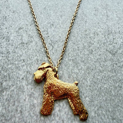 Schnauzer Miniature Pendant | Gold Plate | Alden Arts