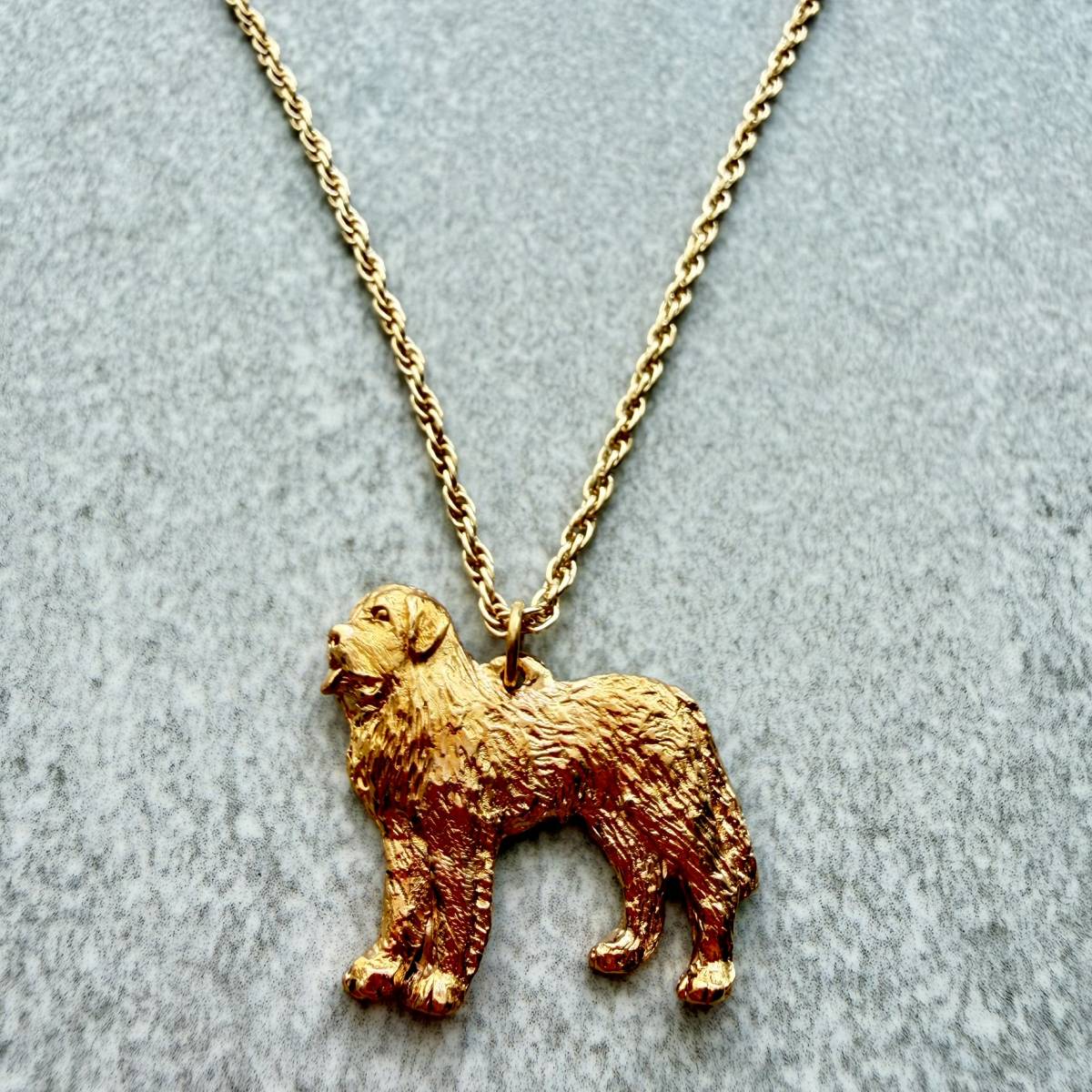 St Bernard Pendant | Gold Plate | Alden Arts