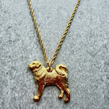 Tibetan Mastiff Pendant | Gold Plate | Alden Arts