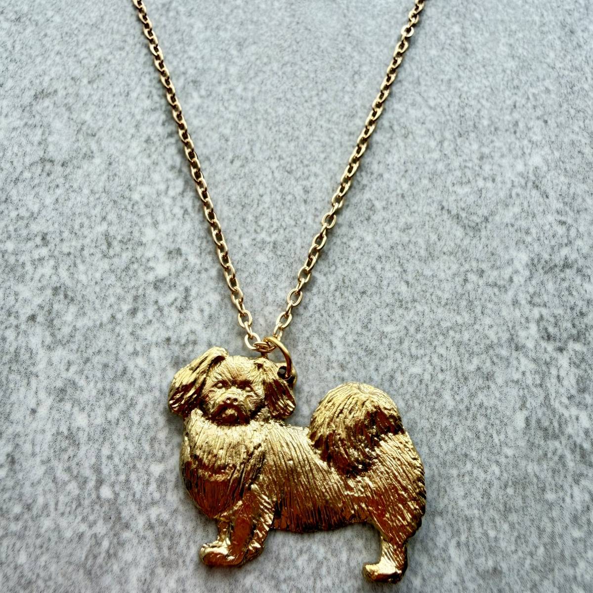 Tibetan Spaniel Pendant | Gold Plate | Alden Arts