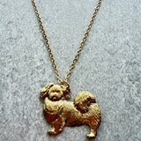 Tibetan Spaniel Pendant | Gold Plate | Alden Arts
