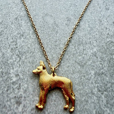 Toy Terrier Pendant | Gold Plate | Alden Arts
