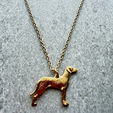 Weimaraner Pendant | Gold Plate | Alden Arts