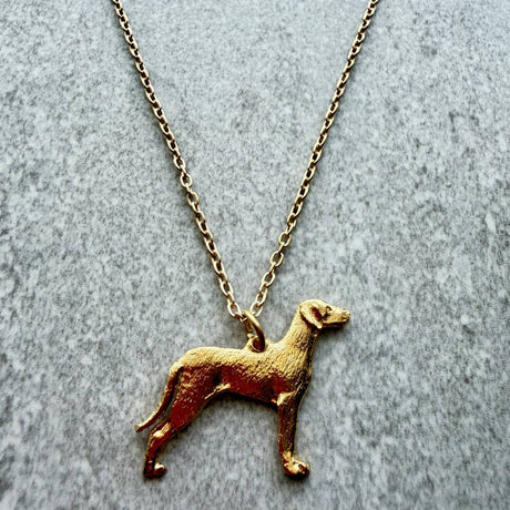 Weimaraner Pendant | Gold Plate | Alden Arts