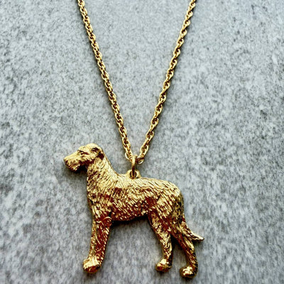 Wolfhound Pendant | Gold Plate | Alden Arts