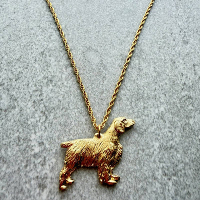 Welsh Springer Spaniel Pendant | Gold Plate | Alden Arts