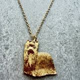 Yorkshire Terrier Pendant | Gold Plate | Alden Arts