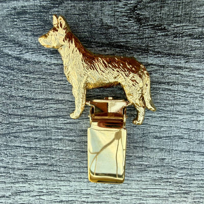 Australian Cattle Dog Show Ring Clip - Gold Plate | Alden Arts