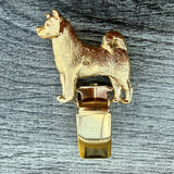 Akita Show Ring Clip - Gold Plate | Alden Arts