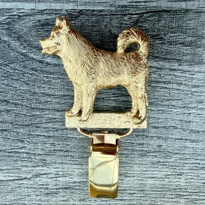 Alaskan Malamute Show Ring Clip - Gold Plate | Alden Arts